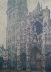 Catedral de Rouen, Portal Oeste, Clima Gris, 1894 de Claude Monet